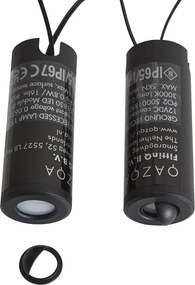 Sistema a 12V nero 10m con 5 faretti da terra con LED IP44 - Voltaire Linsey