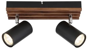 Globo 57909-2 - Faretto KAYDEN 2xGU10/25W/230V nero