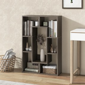 Costway Libreria geometrica a 7 cubi, Moderna scaffale aperto da pavimento con dispositivo anti-ribaltamento per studio 5 Colori