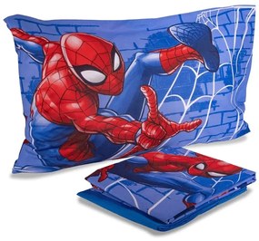 Completo letto singolo in cotone Spiderman Marvel