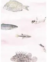 Sian Zeng Carta da parati Classic Fish - Pink