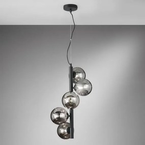 Lampadario Glamour Honey nero paralume nero 5x G9 Ø36.1cm LUCE AMBIENTE DESIGN