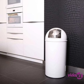 EKO Pattumiera con Coperchio a Pressione 40 L Bianca