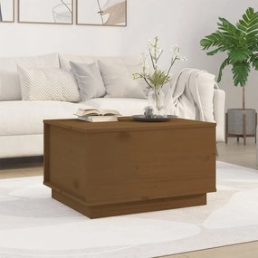 Tavolino Da Salotto Ambra 60x50x35 Cm İn Legno Massello Di Pino /