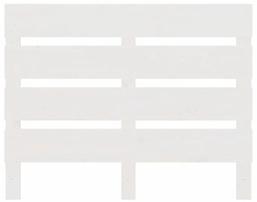 Testiera per letto bianca 90x3x80 cm in legno massello di pino