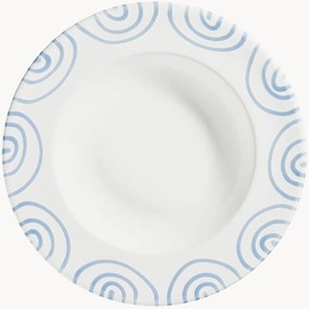 Piatto fondo fatto a mano Blaugeflammt