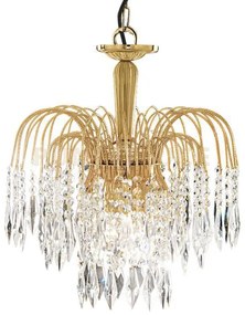 Ciondolo waterfall 3lt - metallo dorato e cristallo