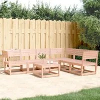 Set Divani da Giardino 6 pz in Legno Massello di Douglas 3217018