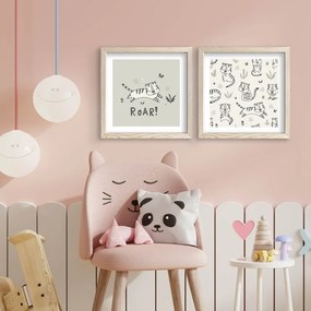 Quadri per bambini in set da 2 33x33 cm Roar - Wallity