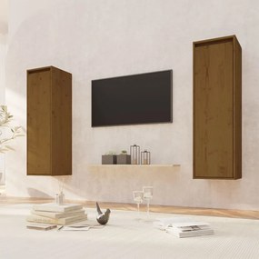 Pensili Ambra 2 Pz 30x30x100 Cm İn Legno Massello Di Pino /