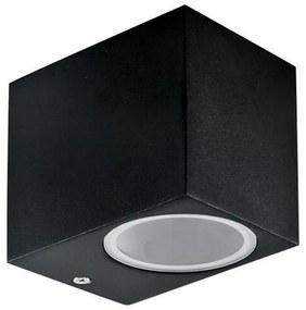 Applique Quadrata Monodirezionale IP65 - GU10 Nera