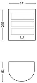Philips - LED Applique da esterno con sensore PYTHON LED/3,8W/230V IP44
