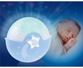Infantino - Lampada per bambini piccola con proiettore 3xAA blu