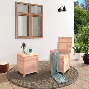 Scatola Per Cuscini Da Esterno 50x50x56cm Legno Massello Abete /