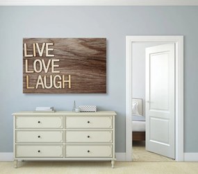 Stampa su tela – Con parole - Live Love Laugh
