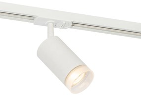 Faretto moderno con anello bianco per sistema a binario monofase GU10 50mm - Iconic Jeana