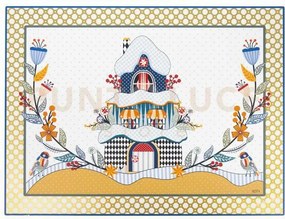 Set 2 tovagliette rigide natalizie in cristallo acrilico decorato d...