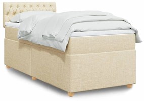 Giroletto A Molle Con Materasso Crema 100x200 Cm İn Tessuto /