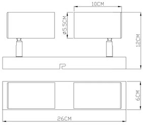 Globo 57911-2B - Luce Spot ROBBY 2xGU10/35W/230V nero