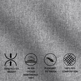 Letto matrimoniale imbottito grigio con spazio contenitivo e rete 200x200 cm Lounge L - Maison de Rêve