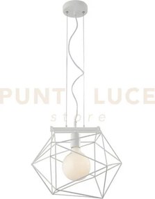 Lampadario a sospensione abraxas bianca 1 luce attacco e27 40,5x29,...