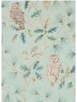 Eulen Tapete Owlswick von Sanderson - Whitstable Blue