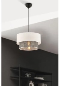 Lampadario a cavo ECHO 1xE27/60W/230V crema/grigio