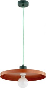 Lampada a sospensione su cavo ETERI 1xE27/15W/230V finitura rame/verde