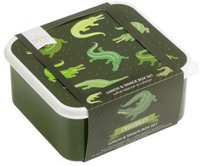 A Little Lovely Company - set di quattro scatole merenda - coccodrillo