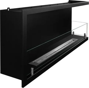 Camino a bioetanolo da incasso ad angolo biocamino angolare 120x45 cm SUTRI 120 DX