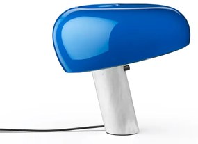 Lampada Da Tavolo in metallo verniciato blu e Base In Marmo Di Carrara a luce diretta Flos Snoopy F6380014