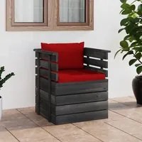 Poltrona da Giardino con Cuscini in Legno di Pinocod mxl 120430