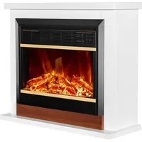 Camino Elettrico da Pavimento 70x80x30 cm Effetto Fiamma 1500W Sting & Mars