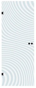 Anta in cristallo a battente ZebraL 80X H 210 cm, trasparente
