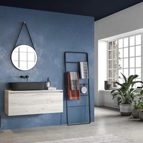 Mobile 100cm per bagno sospeso con cassetto ammortizzato SP-100B - KAMALU