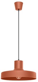 Lampadario arancione con paralume in metallo Vito – Sollux