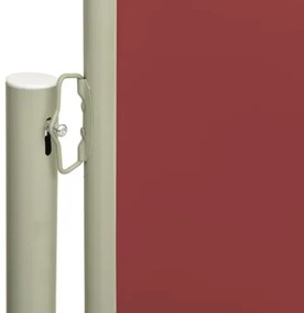 Tenda Laterale Retrattile per Patio 140x300 cm Rossa