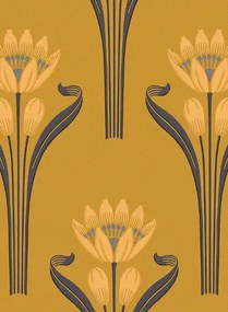 Isidore Leroy Carta da parati Tulipes - Jaune