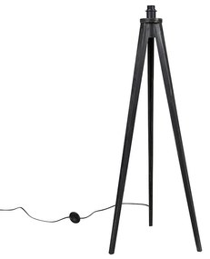 Lampada da terra a treppiede rustica nera - Tripod Classic