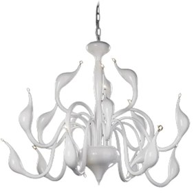 Lampadari E Sospensioni Vintage - Decò Metaswan Metallo Bianco Led 18Xg4 2W