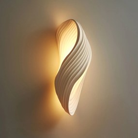 Applique da parete Ornela AI Lindby, dimmerabile, Bianco / Opale, Soggiorno / Sala da pranzo, Gesso / Argilla, Moderno, Applique