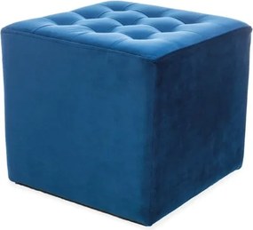Pouf Lori Velvet Blu navy 86 - 39x39x34 lxLxh cm