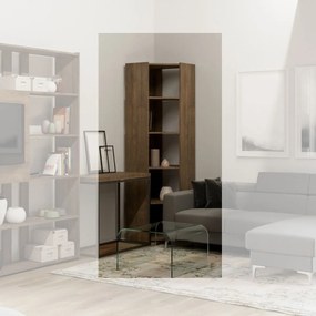 Librerie Angolari Kato A e B: Design Elegante e Funzionale 60.3x204x60.3 cm, Libreria B / Noce