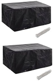 Coperture Arredi Giardino 2pz Polyrattan 4 Persone 180x140cm /