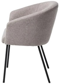 Sedia da pranzo grigio chiaro in imbottito con braccioli Easton – Unique Furniture