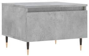 Tavolino da salotto grigio cemento 50x46x35cm legno multistrato