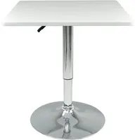 Tavolo regolabile in altezza quadrato 60x60 bianco, tavolo alto da bar Romeo TQ08-6.6ROAR