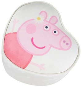 Pouf per bambini in velluto bianco Peppa Pig - Roba