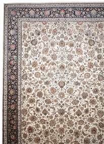 Mashad Tappeto 400x600 Beige (Iran) Annodato A Mano