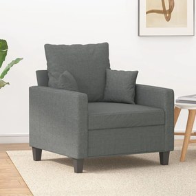Poltrona Grigio Scuro 60 Cm İn Tessuto /
